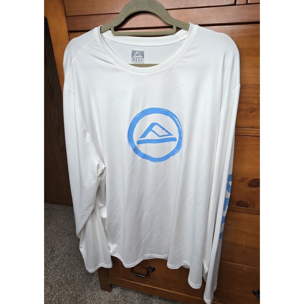 Reef Long Sleeve Sun Shirt Size 2XL White Surf Fishing Outdoor Protective